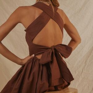 Peppermayo Chocolate Backless Dress